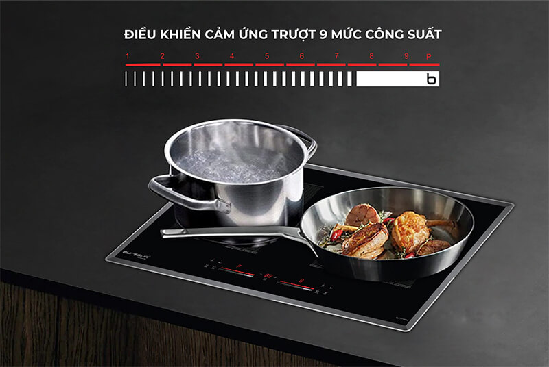 Bảng điều khiển cảm ứng trượt 9 mức công suất