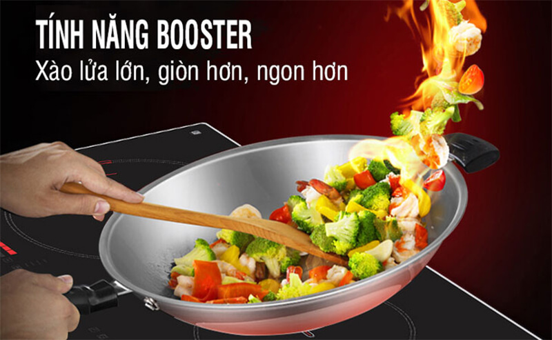 Tính năng Booster giúp nấu nhanh chóng và tiện lợi