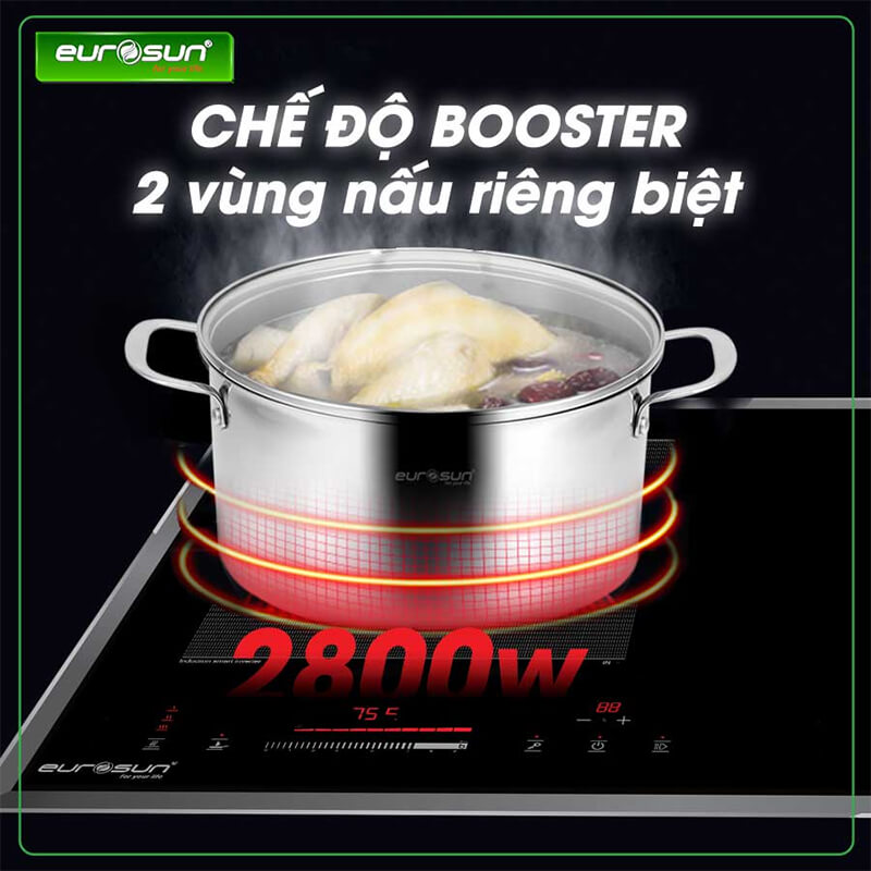 Chức năng Booster giúp nấu nhanh chóng