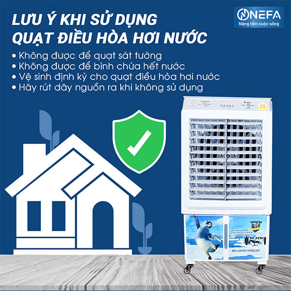 Những lưu ý khi sử dụng quạt điều hòa NEFA NF55 cơ